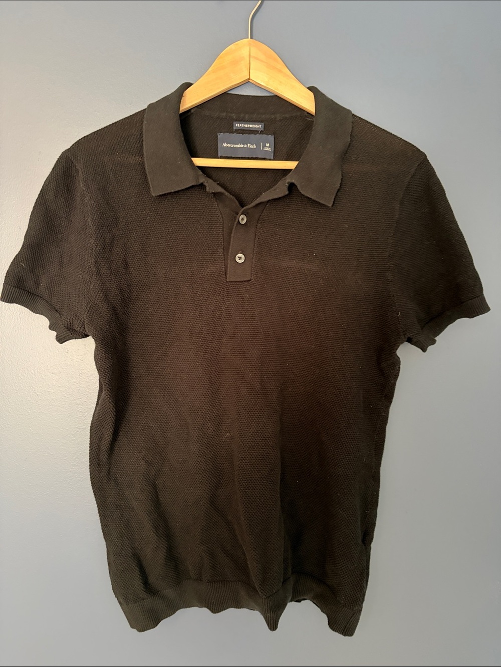 Abercrombie & Fitch Men's Black Polo Shirt